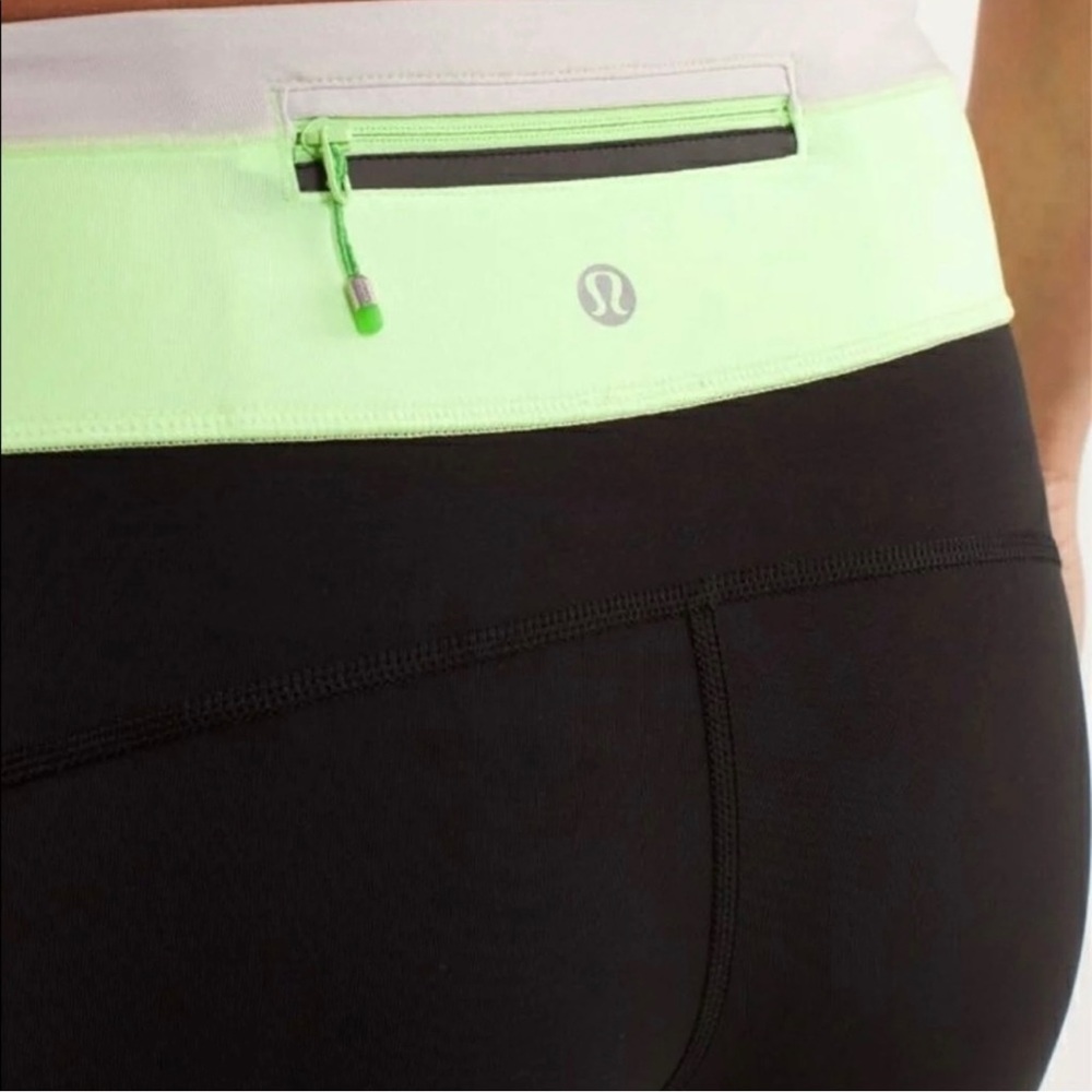 Lululemon" Pant leggings black & Green - Picture 9 of 13